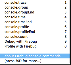 Få alle console-funksjonene rett i handa med Firebug bundle for TextMate